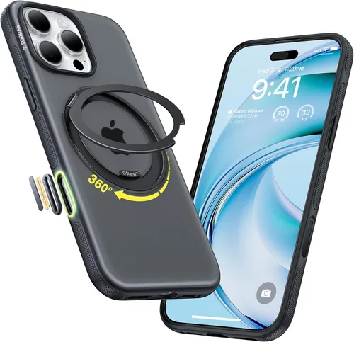Vista 20 de TORRAS Soporte Magnético 360 para Funda de iPhone 16 Pro, Ostand 3.0 [Compatible con MagSafe] [4X Grado Militar Resistente a Golpes] Cubierta