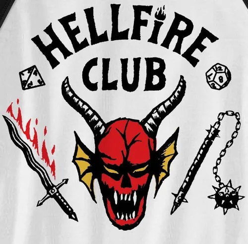 Vista 5 de Stranger Things Camiseta de manga larga raglán para adulto Hellfire Club