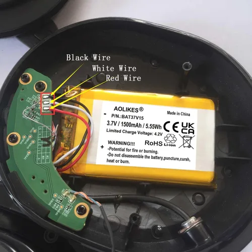 Vista 3 de AOLIKES Batería de repuesto de 1500mAh 3.7V 503759 para auriculares inalámbricos SteelSeries Arctis 7/Arctis 7X/Arctis 7P/Arctis 7P+/Arctis 3/Arctis