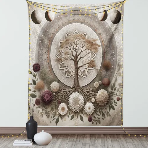 Vista 101 de Ambesonne Tapiz de arte afro, hombre negro fuerte con una corona de trazos impresión de pintura moderna, decoración de tela para colgar en la pared