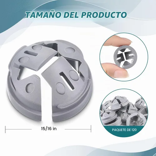 Vista 2 de Sintuff 120 piezas 3/8 pulgadas - 1/2 pulg. Conector a presión de botón no metálico a granel gris NM Conector de cable Conector de conducto