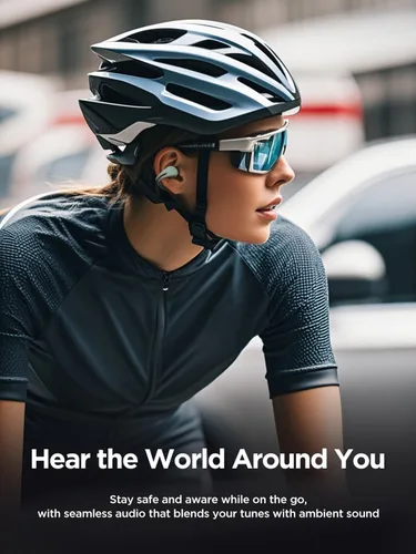 Vista 11 de HAKII Auriculares de oído abierto inalámbricos, auriculares Bluetooth 5.4 ergonómicos con clip Bluetooth con sonido estéreo/ANC, auriculares de oído