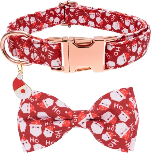 Vista 9 de Collar de perro con moño de Halloween de Faygarsle para otoño, collar elegante y bonito para perros pequeños, medianos y grandes, collar de algodón