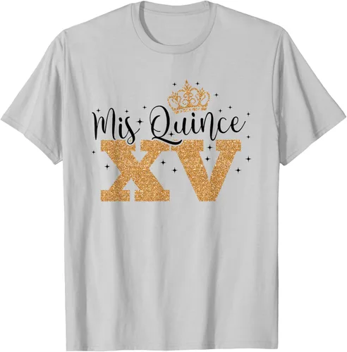 Vista 42 de Camiseta de quinceañera Mis Quince para cumpleaños número 15 Blanco