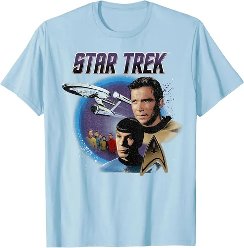 Vista 42 de Star Trek Original Series Vintage Enterprise T-Shirt Baby Blue