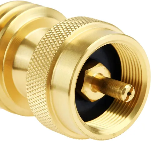 Vista 5 de Adaptador de tanque de propano para guardar carnes, adaptador de propano de 1 libra a 20 libras para cilindro desechable desechable, convertidor