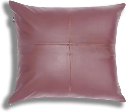 Vista 118 de Funda de almohada de cuero de cordero 100% cuero de cordero – Funda de cojín para sofá – Fundas decorativas para sala de estar y dormitorio, cuero