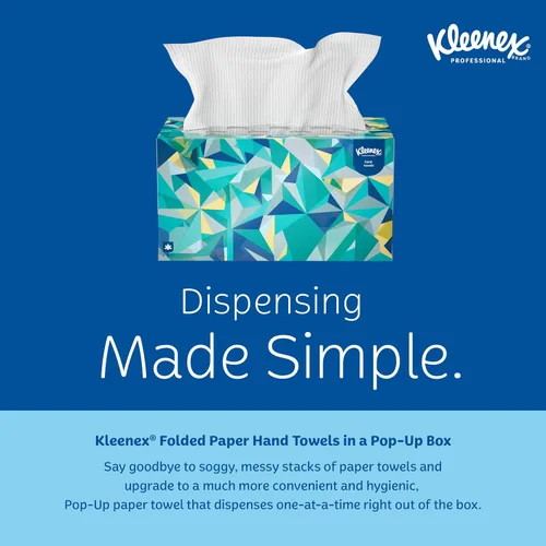 Vista 7 de Kleenex, caja despachadora de toallas de mano, de papel, 9 x 10 1/2, 120