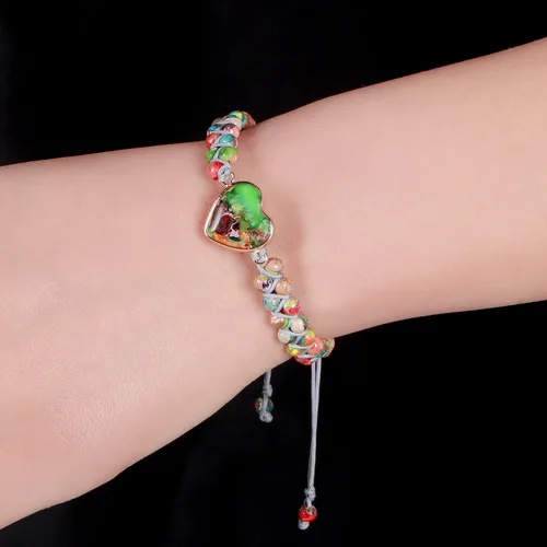 Vista 3 de MOOGEEN Pulsera de piedra natural para mujeres, adolescentes, niñas, regalos para mejor amiga, hermana, mamá, hija, nieta, bohemia, hecha a mano