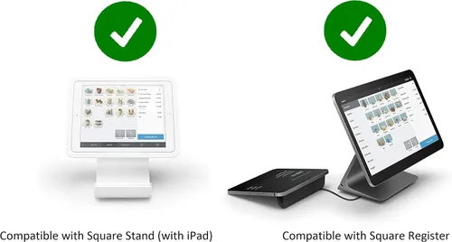 Vista 2 de POS paquete de accesorios para Square Stand - caja registradora, impresora térmica de recibos (compatible con Square Stand).
