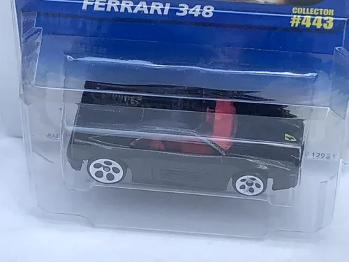 Vista 5 de Hot Wheels Black Ferrari 348 Collector #443 Coolest to Collect Card 5 DOT Wheel