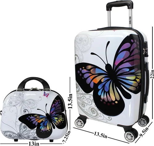 Vista 6 de World Traveler Equipaje de mariposa, Mariposa, Equipaje de mariposa