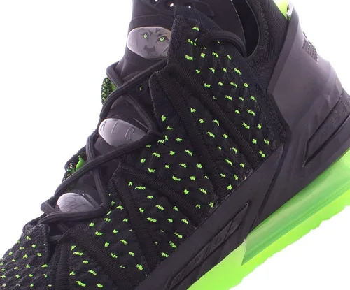 Vista 3 de Nike Tenis de baloncesto Lebron 18 para hombre, NegroVerde Eléctrico-Negro