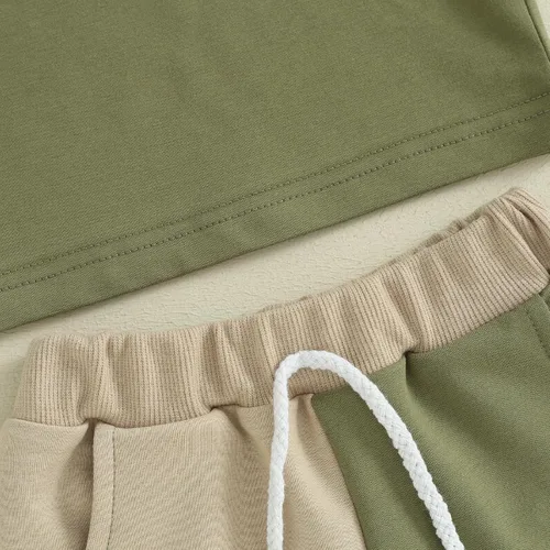Vista 5 de Twopumpkin Verano Niño Niño Ropa de Bebé Camisetas de Manga Corta Top Y Pantalones Cortos Infantil Traje Neutral 6 9 12 18 24 Meses 2t