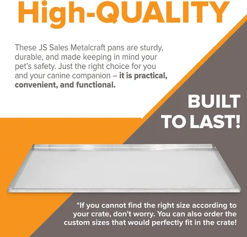 Vista 6 de Pinnacle Systems (Galvanizado, 22.84" L X 16.6" W X 1") Bandeja de repuesto de metal para jaula de perro, a prueba de mordidas y grietas