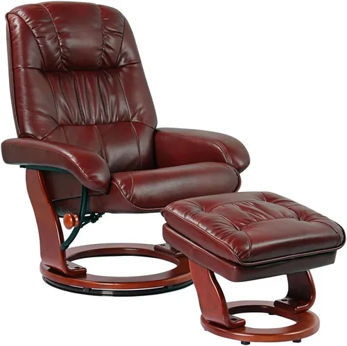 Vista 8 de BenchMaster Newport reclinable giratorio y otomano inclinado negro