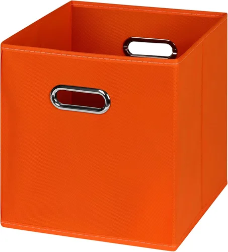 Vista 47 de Cubos de almacenamiento plegables negros, caja de almacenamiento de tela, cestas organizadoras con asas dobles para organizador del hogar (negro)