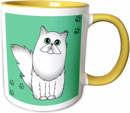 Vista 12 de 3dRose mug_6111_4 White Chinchilla - Taza negra de dos tonos, multicolor, 11 onzas