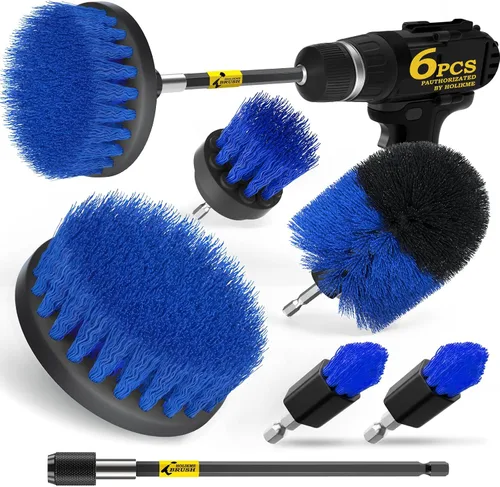 Vista 10 de Holikme - Juego de 6 cepillos de taladro, cepillo de limpieza de potencia, accesorio de largo alcance, kit de cepillos de limpieza para taladro