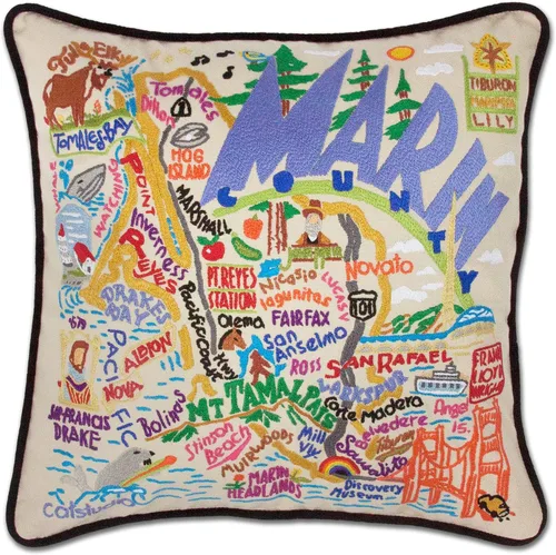 Vista 27 de Catstudio Portland (Oregon) - Almohada decorativa bordada