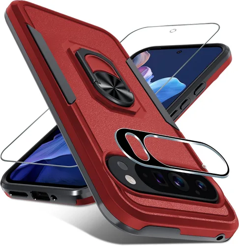 Vista 36 de Janmitta Funda para Google Pixel 8a con Protector de Pantalla + Protector de Lente de Cámara, Resistente a Prueba de Golpes de Servicio Pesado