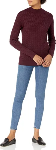 Vista 4 de Tienda Essentials Suéter ligero de manga larga con cuello alto falso para mujer