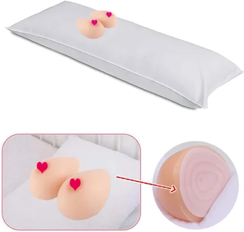 Vista 3 de Anime Funda para Almohada Dakimakra 150×50cm Fundas para Almohadas de Abrazo Relleno de Prótesis de Seno de Silicona, Suave, Forma Redonda