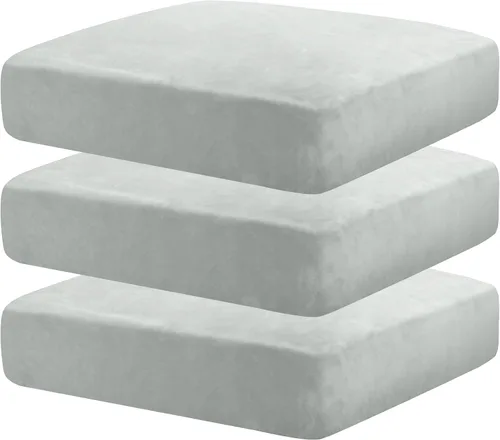 Vista 29 de MAXIJIN Fundas de cojín elásticas de terciopelo para sofá, funda de cojín suave de repuesto para sofá de dos plazas, protector de asiento