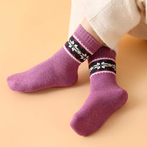 Vista 5 de 5 pares de calcetines de lana cálidos y acogedores para mujer, calcetines vintage lindos de invierno, regalos de punto grueso súper suaves, 38