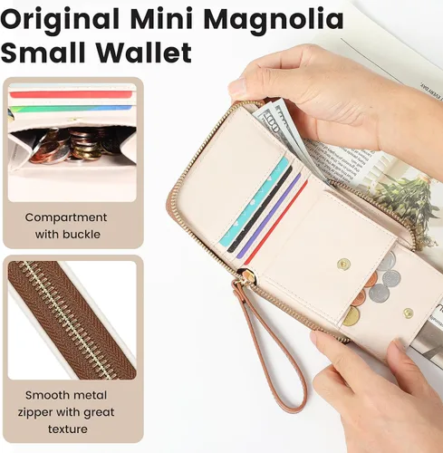 Vista 3 de Pomelo Best Cartera pequeña para mujer de cuero con bloqueo RFID 2025