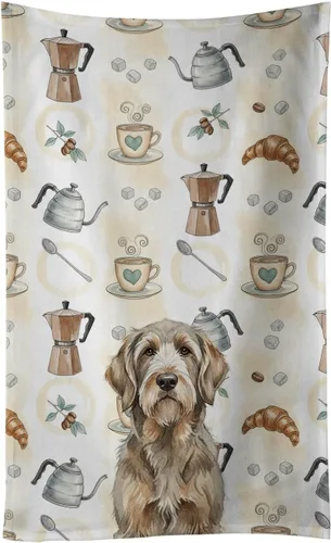 Vista 59 de Caroline's Treasures Afghan Hound - Toalla de cocina para barra de café, terciopelo frontal y lazo de algodón, lavable a máquina Sabueso afgano