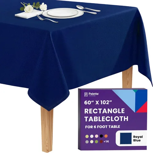 Vista 30 de Gee Di Moda - Mantel rectangular de 60 x 84 pulgadas – Mantel rectangular de poliéster lavable para mesa de 5 pies