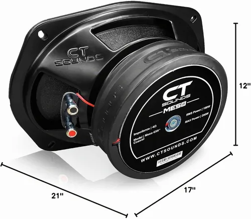 Vista 7 de CT Sounds Meso 6x9" 400 vatios 2-vías altavoces coaxiales premium para coche, 1 par