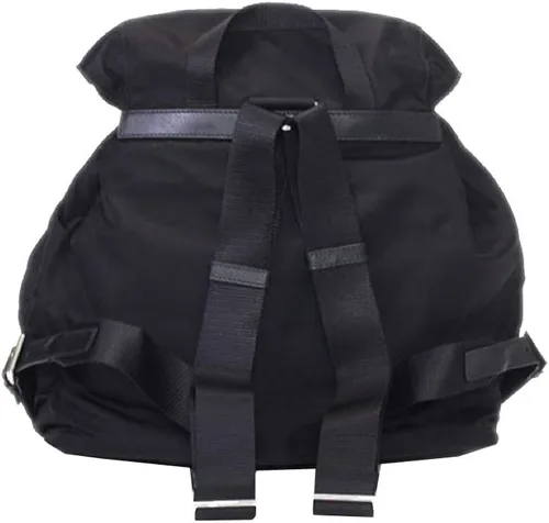 Vista 3 de Prada 1BZ005 - Mochila unisex de nailon negro Tessuto