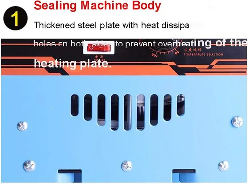 Vista 4 de Máquina de sellado manual de tazas, 300-500 tazas/hora 90/3.740 in sellador de tazas para leche, Boba té, café, batidos, sellador, enchufe de EE. UU