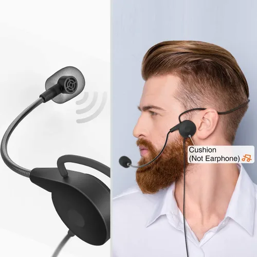 Vista 9 de FIFINE Sistema de Micrófono Inalámbrico, conjunto de micrófono inalámbrico con auriculares y micrófonos de solapa Lavalier, transmisor de cinturón