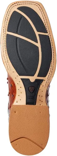 Vista 5 de ARIAT Botas de avestruz con punta cuadrada para hombre, Turquesa