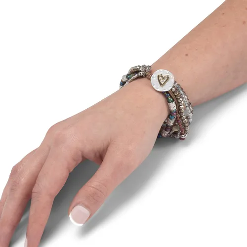 Vista 6 de DEMDACO Cuentas Love azul turquesa talla única que se adapta a la mayoría de pulseras de cristal y metal