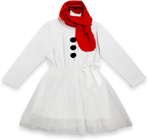 Vista 2 de Remimi Vestido tutú de tul en capas de manga larga con volantes para niñas de 1 a 6 años de Halloween
