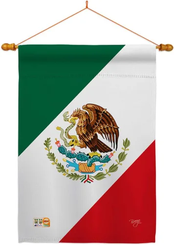 Vista 9 de Nacionalidad México Garden House Banderas Set Regional Nación Internacional Mundo País Particular Área Pequeña Decorativa Patio Banner Doble Cara