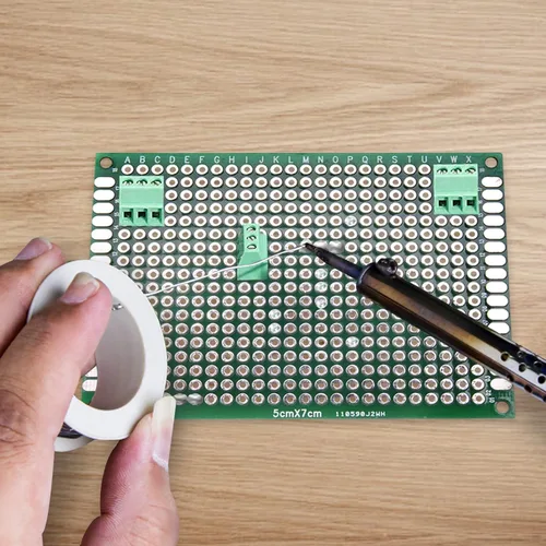 Vista 6 de Eagles 10 piezas de placa PCB de doble cara de 2.0 x 2.8 in, prototipo estañado DIY universal FR4 circuito impreso PCB placa protoboard PCB kit PCB