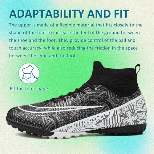 Vista 5 de CBUSTER Soccer Cleats Mens Women Indoor Outdoor Soccer Shoes for Big Boy AGFG