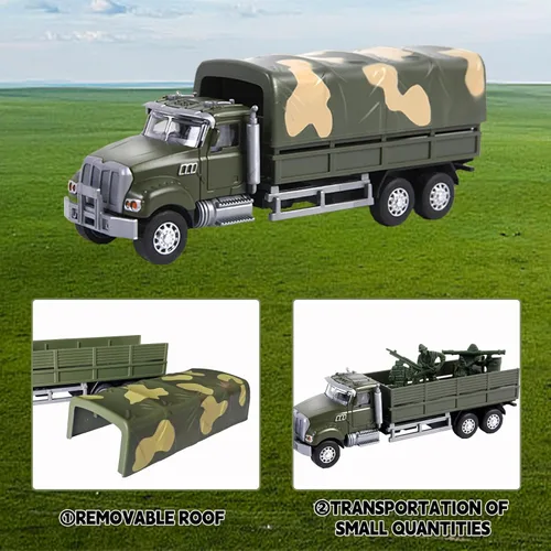 Vista 4 de OTONOPI Conjunto de vehículos militares variados modelos del ejército, helicóptero, tanque submarino, coche blindado, camión de transporte Panzer