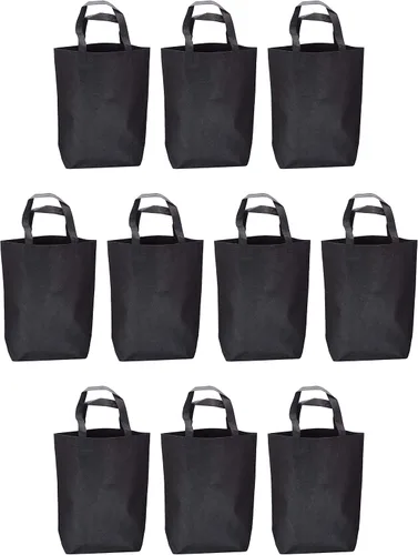 Vista 14 de DISCOUNT PROMOS Customizable Large Tote Bag, Set of 10/50/100 Heavy Duty & Reuseable Bulk Pack - Purple