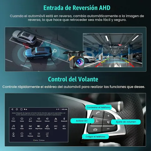 Vista 7 de Radio de coche para Honda CRV 2002-2006: [2G+64G] Estéreo de coche de 9 pulgadas con Carplay inalámbrico Android Auto, pantalla táctil Bluetooth
