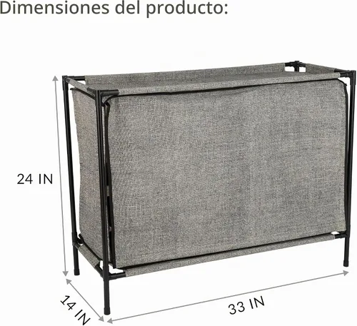 Vista 4 de Simplify Cubby de zapatos, 16 compartimentos, gris (23200-GREY)