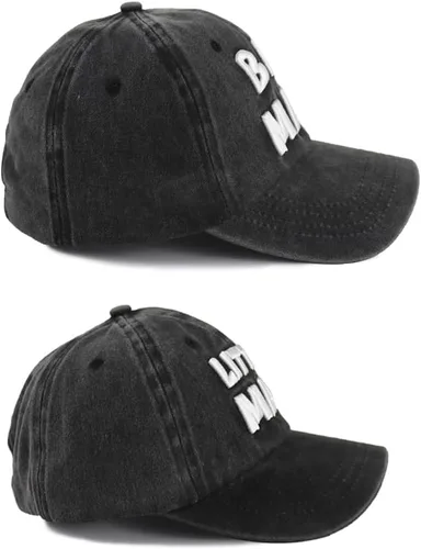 Vista 3 de 2 gorras de béisbol ajustables de algodón bordadas en 3D a juego, para hombre grande y hombre pequeño, papá e hijo