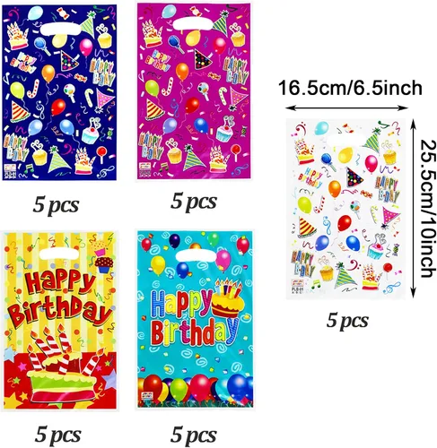 Vista 2 de 25 bolsas de recuerdo de fiesta, bolsas de regalo para fiesta de cumpleaños 25 bolsas de recuerdos de fiesta para niños