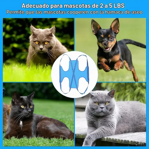 Vista 8 de Hamaca de aseo para gatos, arnés de aseo de mascotas para perros, cuidado