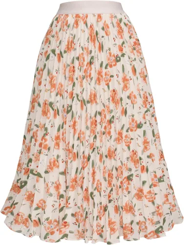 Vista 192 de GRACE KARIN - Falda plisada de gasa para mujer, con cintura alta y elástica, vuelo, corte acampanado y longitud por debajo de la rodilla